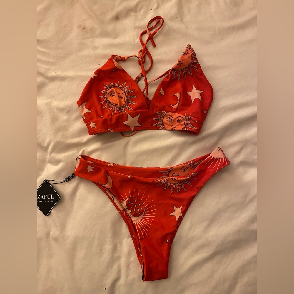 Unworn Stars and Moons Bikini - Top and Bottoms Included!